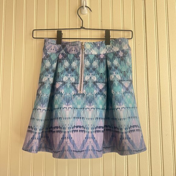Aeropostale Blue Patterned Mini Skirt | Size XS - Picture 2 of 9